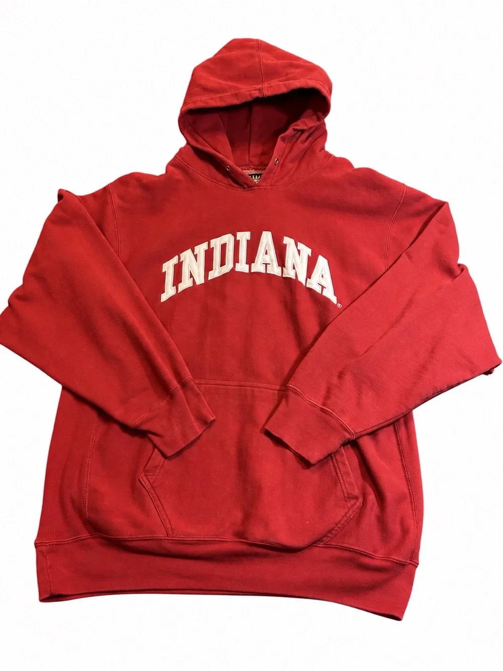 Y2K Steve & Barry’s Indiana Hoosiers Hoodie Mens XL Red Pink Spellout